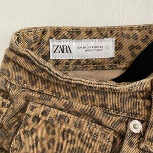 ZARA - Leopard Denim Pants
